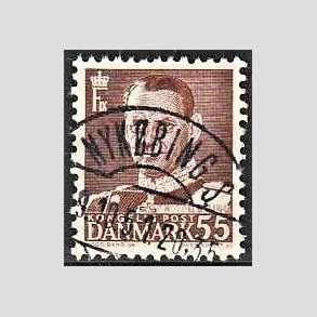 FRIMRKER DANMARK | 1951 - AFA 327 - Fr. IX 55 re brun - Lux Stemplet Nykbing S