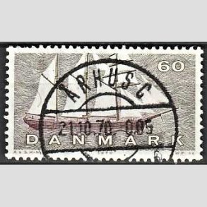FRIMRKER DANMARK | 1970 - AFA 505 - Dansk Skibsfart - 60 re groliv/rdbrun - Pragt Stemplet