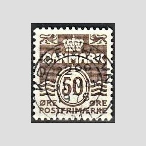 FRIM�RKER DANMARK | 1974 - AFA 571 - B�lgelinie 50 �re brun - Lux Stemplet