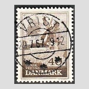 FRIM�RKER DANMARK | 1965 - AFA 440 - Fredning - 40 �re brun - Pragt Stemplet