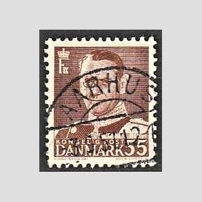 FRIMRKER DANMARK | 1951 - AFA 327 - Fr. IX 55 re brun - Lux Stemplet Aarhus