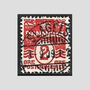 FRIM�RKER DANMARK | 1905-06 - AFA 43 - B�lgelinie 2 �re r�d Krone III - Lux Stemplet