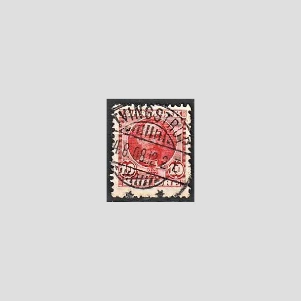 FRIMRKER DANMARK | 1907 - AFA 55 - Frederik VIII 10 re rd - Lux Stemplet