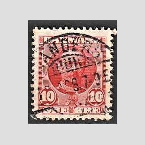 FRIM�RKER DANMARK | 1907 - AFA 55 - Frederik VIII 10 �re r�d - Lux Stemplet