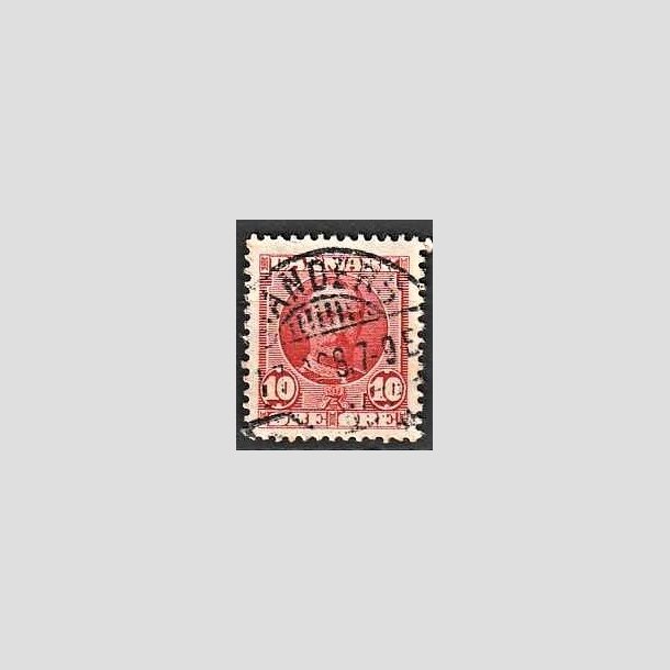 FRIMRKER DANMARK | 1907 - AFA 55 - Frederik VIII 10 re rd - Lux Stemplet