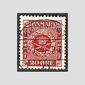 FRIM�RKER DANMARK | 1926 - AFA 155 - Frim�rkets 75 �rs jubil�um 20 �re r�d - Lux Stemplet