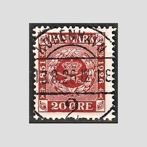 FRIM�RKER DANMARK | 1926 - AFA 155 - Frim�rkets 75 �rs jubil�um 20 �re r�d - Lux Stemplet 
