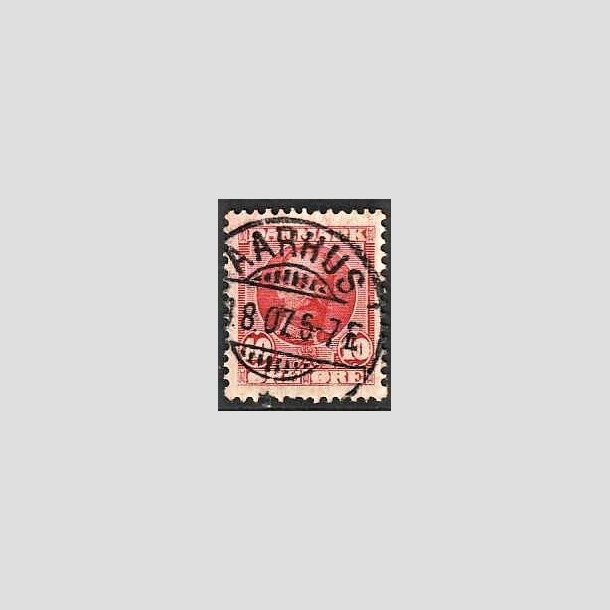 FRIMRKER DANMARK | 1907 - AFA 55 - Frederik VIII 10 re rd - Lux Stemplet