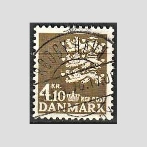 FRIMRKER DANMARK | 1970 - AFA 502 - Rigsvben 4,10 Kr. olivenbrun - Lux Stemplet