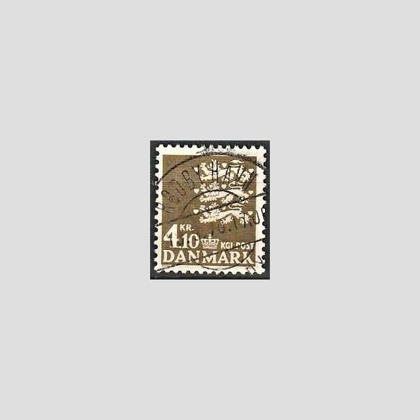 FRIMRKER DANMARK | 1970 - AFA 502 - Rigsvben 4,10 Kr. olivenbrun - Lux Stemplet