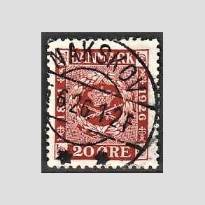 FRIM�RKER DANMARK | 1926 - AFA 155 - Frim�rkets 75 �rs jubil�um 20 �re r�d - Lux Stemplet