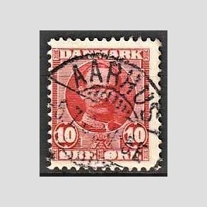 FRIM�RKER DANMARK | 1907 - AFA 55 - Frederik VIII 10 �re r�d - Lux Stemplet Aarhus