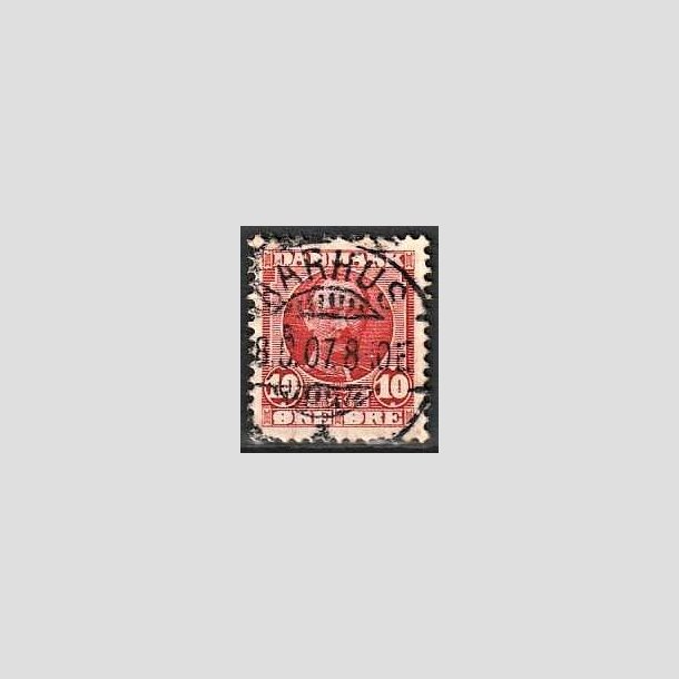 FRIMRKER DANMARK | 1907 - AFA 55 - Frederik VIII 10 re rd - Lux Stemplet