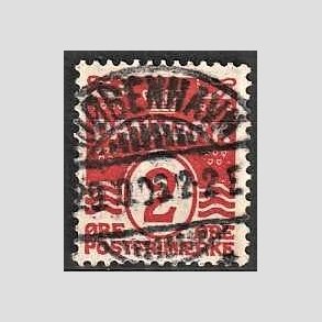 FRIM�RKER DANMARK | 1905-06 - AFA 43 - B�lgelinie 2 �re r�d Krone III - Lux Stemplet