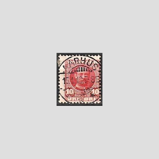 FRIMRKER DANMARK | 1907 - AFA 55 - Frederik VIII 10 re rd - Lux Stemplet Aarhus