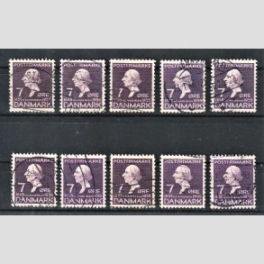 FRIMRKER DANMARK | 1935 - AFA 224 Engros - H. C. Andersen 7 re lilla 10 stk. pne - Stemplet