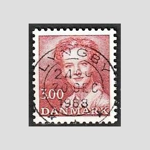 FRIMRKER DANMARK | 1988 - AFA 895 - Dronning Margrethe - 3,00 Kr. rd - Pragt Stemplet