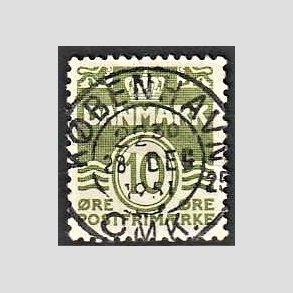 FRIM�RKER DANMARK | 1950 - AFA 318 - B�lgelinie 10 �re gr�n - Lux Stemplet