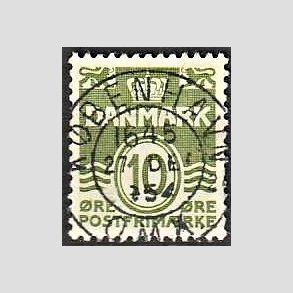 FRIM�RKER DANMARK | 1950 - AFA 318 - B�lgelinie 10 �re gr�n - Lux Stemplet