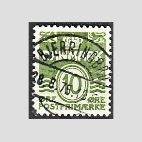 FRIM�RKER DANMARK | 1950 - AFA 318 - B�lgelinie 10 �re gr�n - Lux Stemplet