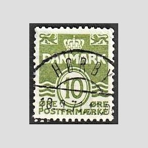 FRIM�RKER DANMARK | 1950 - AFA 318 - B�lgelinie 10 �re gr�n - Lux Stemplet