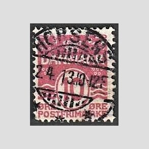 FRIM�RKER DANMARK | 1912 - AFA 65 - B�lgelinie 10 �re karminrosa - Lux Stemplet Horsens