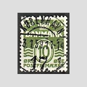 FRIM�RKER DANMARK | 1950 - AFA 318 - B�lgelinie 10 �re gr�n - Lux Stemplet