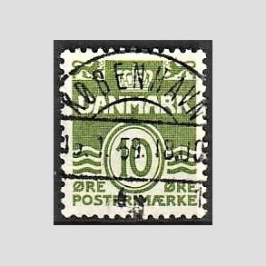 FRIM�RKER DANMARK | 1950 - AFA 318 - B�lgelinie 10 �re gr�n - Lux Stemplet