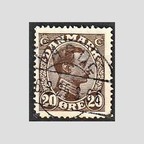 FRIMRKER DANMARK | 1921-22 - AFA 125 - Chr. X 20 re brun - Lux Stemplet