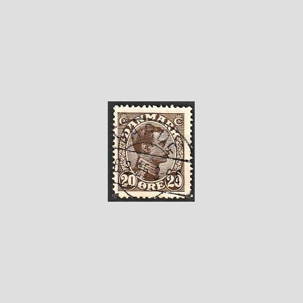 FRIMRKER DANMARK | 1921-22 - AFA 125 - Chr. X 20 re brun - Lux Stemplet