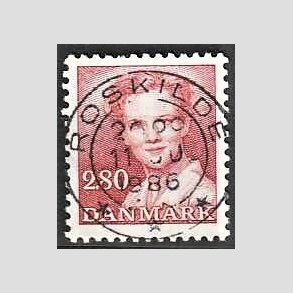 FRIMRKER DANMARK | 1985 - AFA 820 - Dronning Margrethe - 2,80 Kr. rd - Pragt Stemplet Roskilde