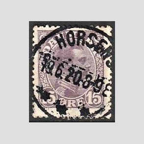 FRIMRKER DANMARK | 1913 - AFA 70 - Chr. X 15 re violet - Lux Stemplet