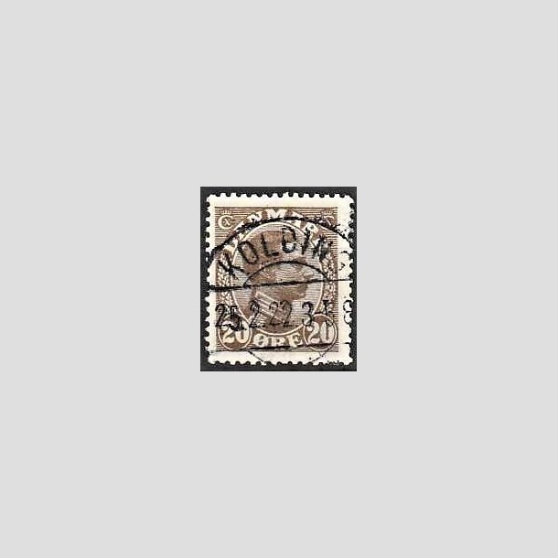 FRIMRKER DANMARK | 1921-22 - AFA 125 - Chr. X 20 re brun - Lux Stemplet