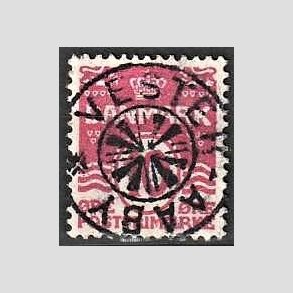 FRIM�RKER DANMARK | 1912 - AFA 65 - B�lgelinie 10 �re karminrosa - Lux Stemplet 