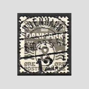 FRIM�RKER DANMARK | 1921-22 - AFA 123 - B�lgelinie 8 �re gr� - Lux Stemplet