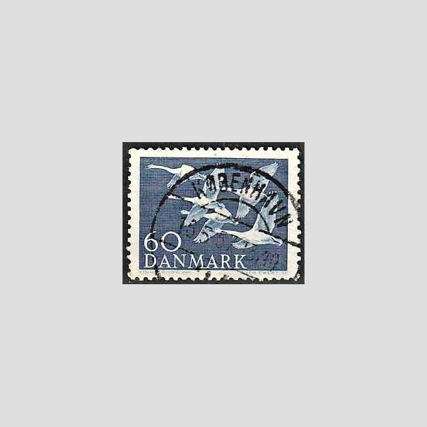 FRIMRKER DANMARK | 1956 - AFA 368 - Nordens svaner - 60 re bl - Lux Stemplet