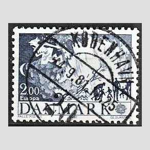 FRIM�RKER DANMARK | 1981 - AFA 728 - Folklore - 2,00 Kr. bl� - Pragt Stemplet K�benhavn