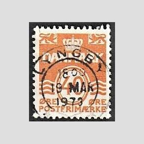 FRIM�RKER DANMARK | 1971 - AFA 514 - B�lgelinie 40 �re orange - Lux Stemplet 