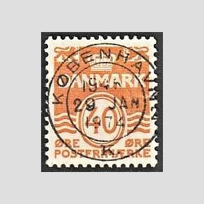 FRIM�RKER DANMARK | 1971 - AFA 514 - B�lgelinie 40 �re orange - Lux Stemplet 