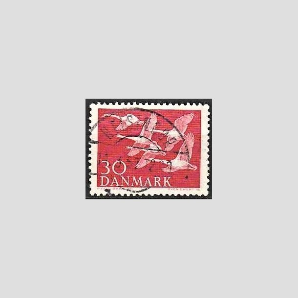 FRIMRKER DANMARK | 1956 - AFA 367 - Nordens svaner - 30 re rd - Pragt Stemplet