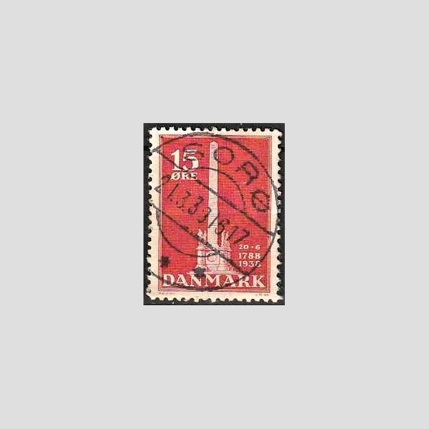 FRIMRKER DANMARK | 1938 - AFA 244 - Stavnsbndet 15 re rd - Lux Stemplet Sor