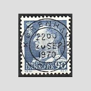 FRIMRKER DANMARK | 1967 - AFA 463F - Fr. IX 90 re bl - Lux Stemplet Kbenhavn