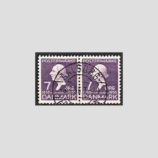 FRIMRKER DANMARK | 1935 - AFA 224 - H. C. Andersen 7 re lilla i par - Lux Stemplet
