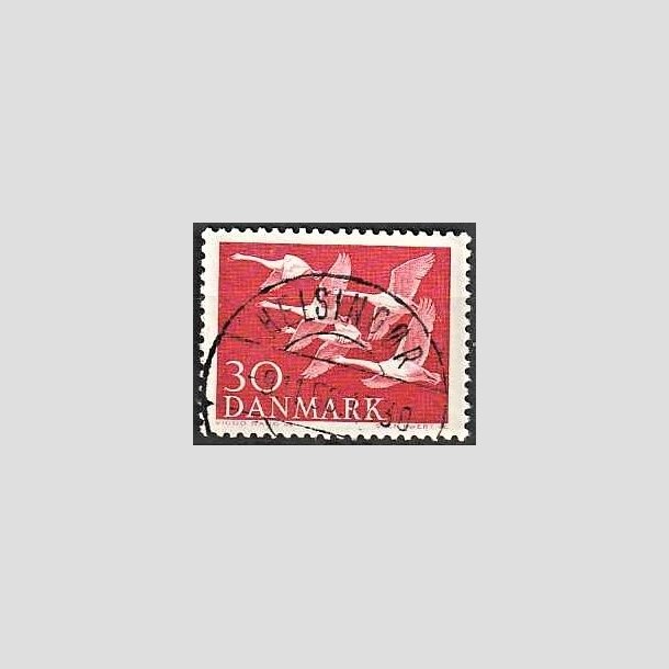 FRIMRKER DANMARK | 1956 - AFA 367 - Nordens svaner - 30 re rd - Pragt Stemplet