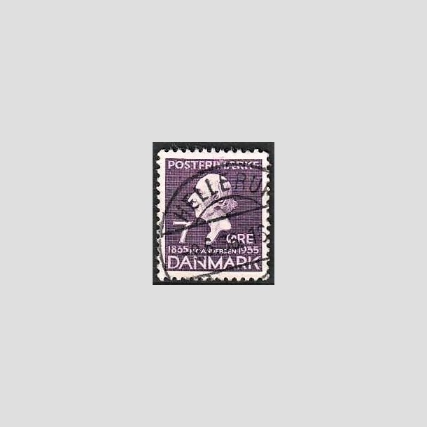 FRIMRKER DANMARK | 1935 - AFA 224 - H. C. Andersen 7 re lilla - Lux Stemplet Hellerup