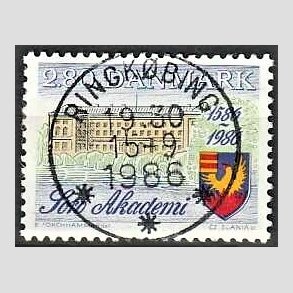 FRIM�RKER DANMARK | 1986 - AFA 856 - Sor� Akademi 400 �r - 2,80 Kr. flerfarvet - Pragt Stemplet