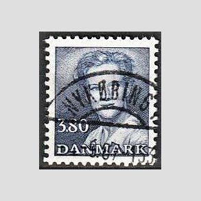 FRIMRKER DANMARK | 1985 - AFA 822 - Dronning Margrethe - 3,80 Kr. bl - Pragt Stemplet