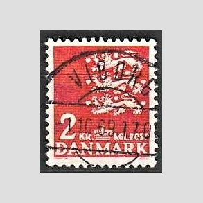 FRIMRKER DANMARK | 1946-47 - AFA 294 - Rigsvben 2 Kr. rd - Lux Stemplet Viborg