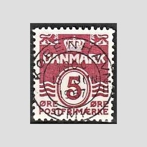 FRIM�RKER DANMARK | 1938 - AFA 246 - B�lgelinie 5 �re vinr�d - Lux Stemplet