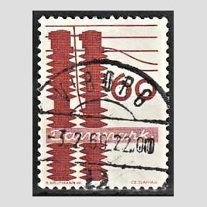 FRIM�RKER DANMARK | 1968 - AFA 475 - Danmarks industri - 60 �re r�dbrun - Pragt Stemplet